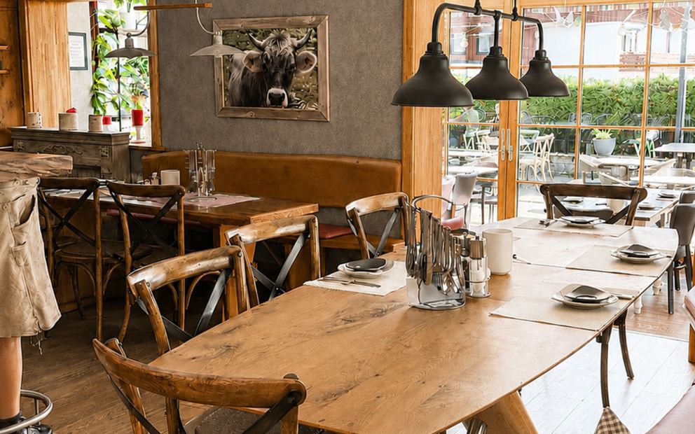Die Räumlichkeiten des Restaurants Wintergarten