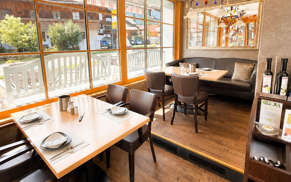 Die Räumlichkeiten des Restaurants Wintergarten