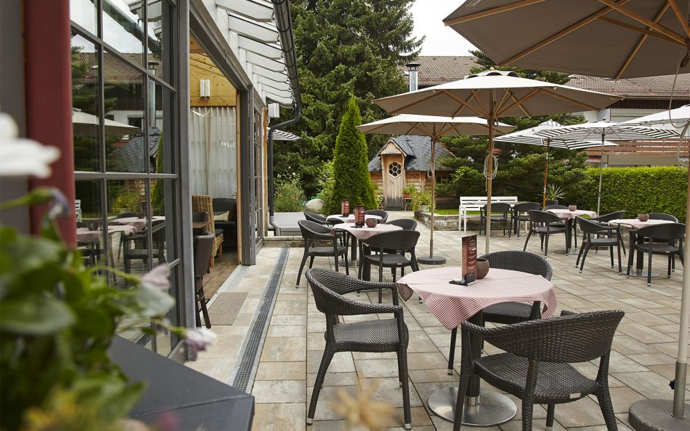 Die Terrasse im Restaurant Wintergarten